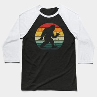 Bigfoot Hang Loose Sasquatch Yeti Retro Sunset Baseball T-Shirt